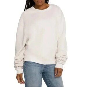 Good American Boyfriend Sweatshirt White Size 5